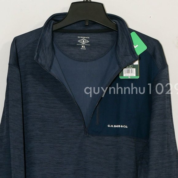 G.H. Bass Men's Quarter Zip Fleece Top - Picture 5 of 7